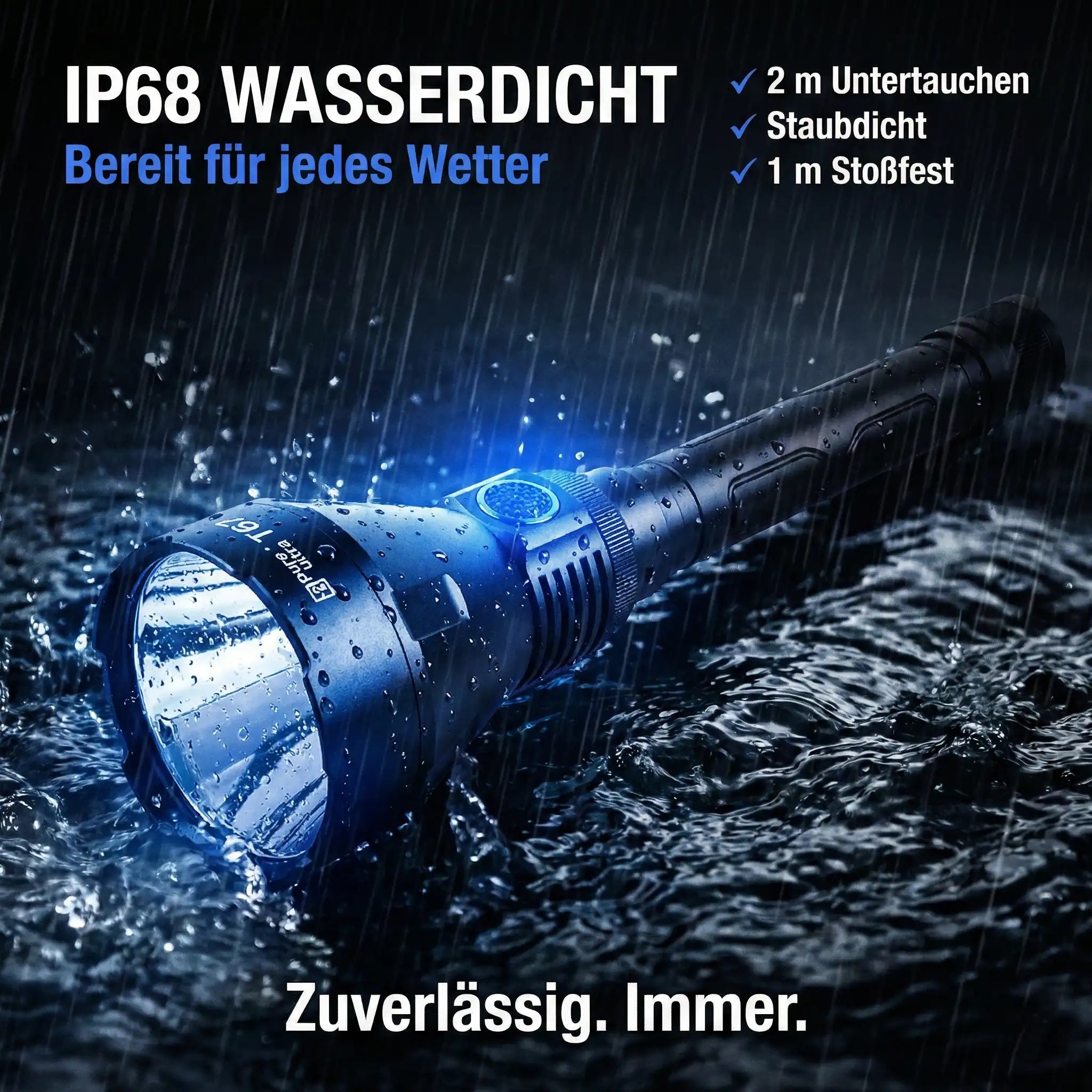 PureUltra T67 Profi-Taschenlampe | 6.700lm • 1.400m Reichweite • IP68