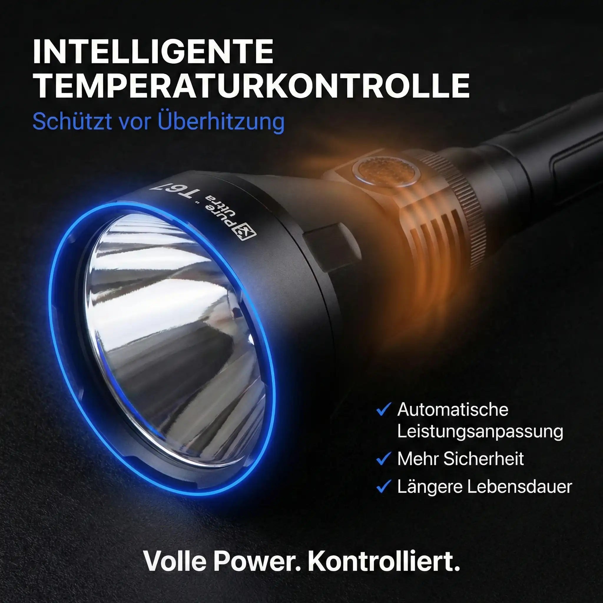 PureUltra T67 Profi-Taschenlampe | 6.700lm • 1.400m Reichweite • IP68