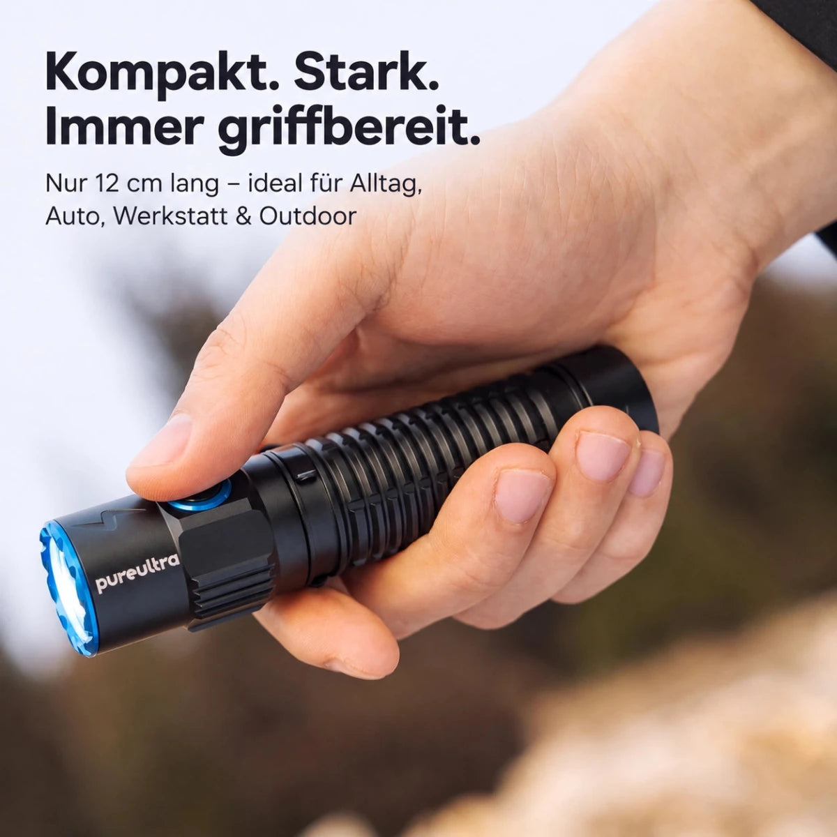 PocketBolt40 EDC LED Taschenlampe – 4.000 Lumen, 365m Reichweite, USB-C - PureUltra