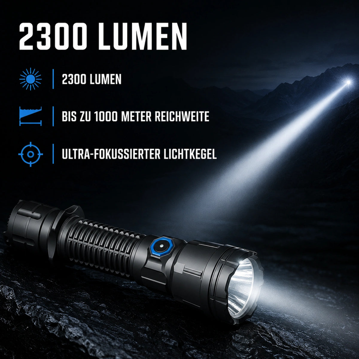 Hawk23 – kompakte LED Jagdlampe mit 2300 Lumen & 1000 m Reichweite