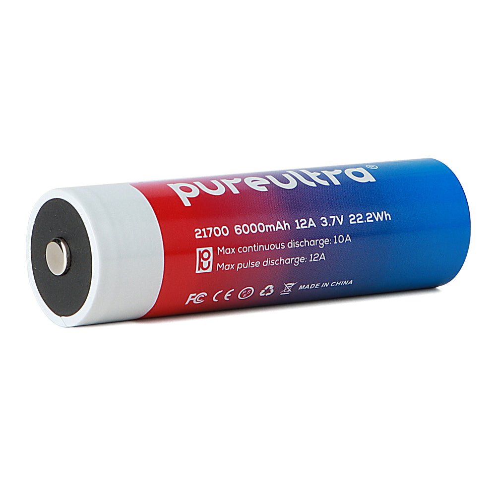 21700 5000-6000mAh li-Ion Akku, 12-15A, 3,7V, geschützt - PureUltra