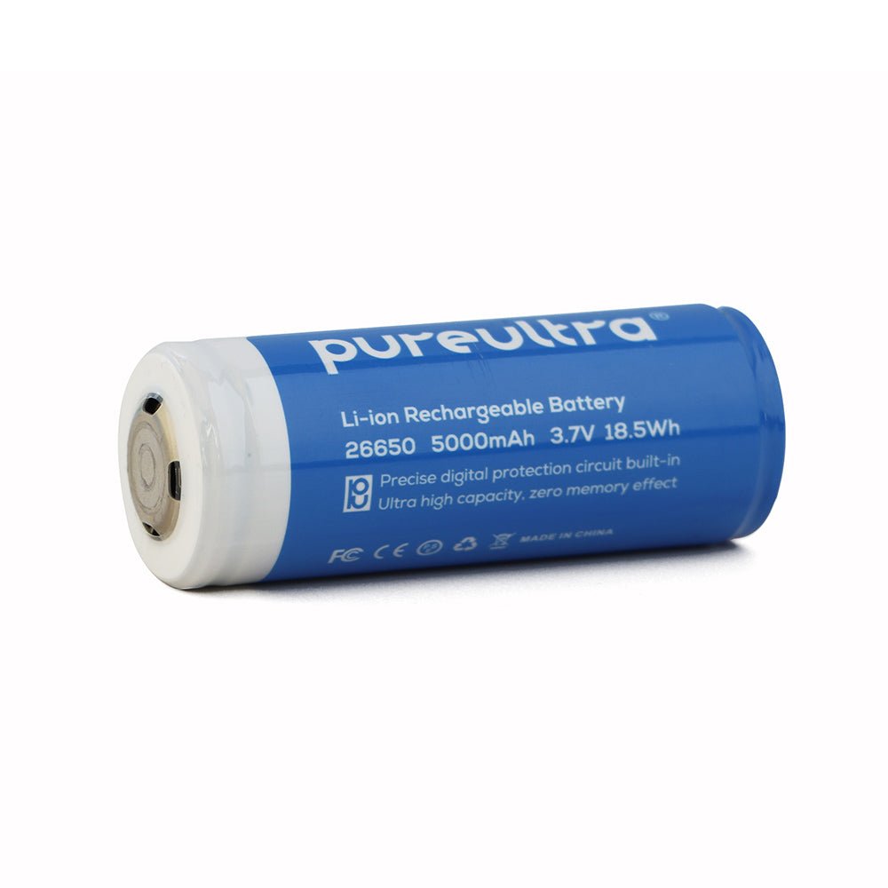 26650 Li-ion Akku – 5000mAh, 5A, 3.7V, geschützt - PureUltra