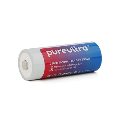 26650 Li-ion Akku – 7000mAh 14A 3.7V geschützt - PureUltra