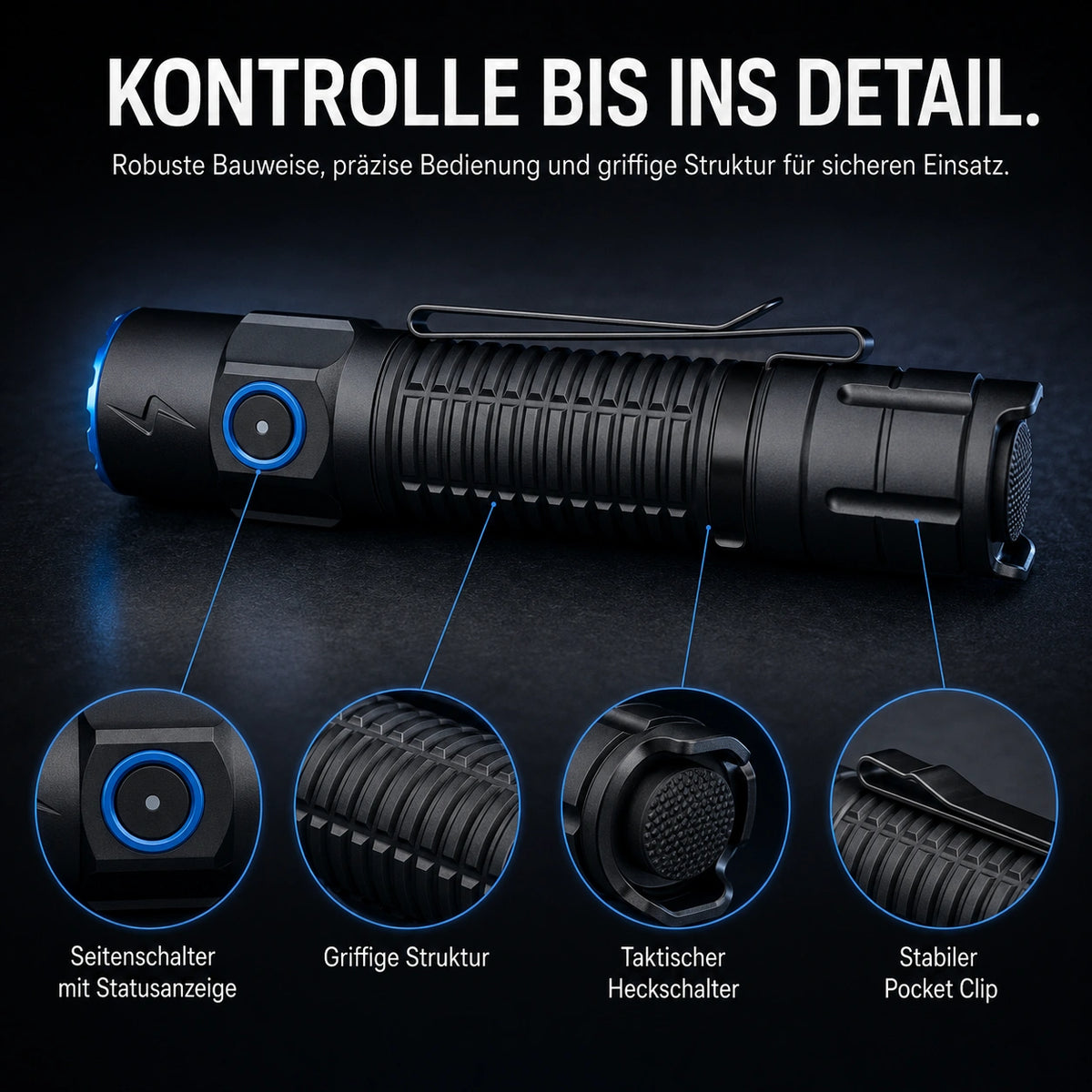 Blitz35 – Kompakte LED Taschenlampe mit 3.500 Lumen