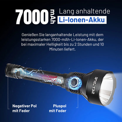 T32 Taschenlampe – 3.200 Lumen, 1.150 m Reichweite, USB-C - PureUltra