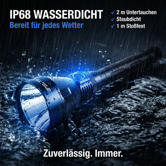 PureUltra T67 Profi-Taschenlampe | 6.700lm • 1.400m Reichweite • IP68