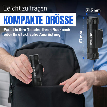 H12 Stirnlampe Wiederaufladbar 1200 Lumen, 150m Reichweite, USB-C - PureUltra