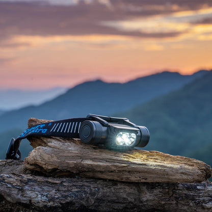 HR9 LED Stirnlampe – 900 Lumen, Rotlicht, IP66, USB-C, 300h Laufzeit - PureUltra