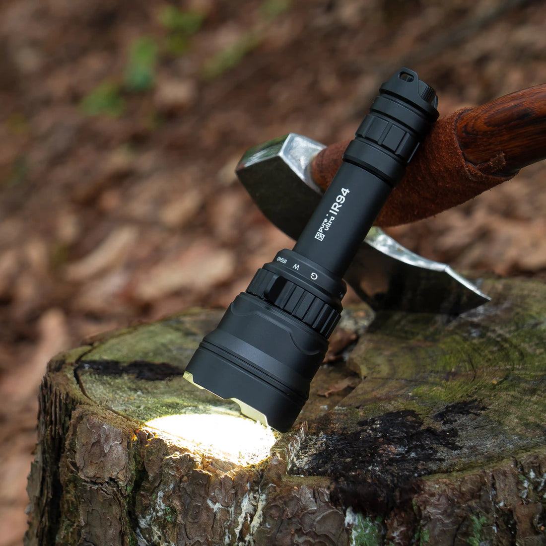 IR94 LED - Taschenlampe – 3 - in - 1 Licht (Weiß, Grün, IR940nm) mit Zoom & Dimmer - PureUltra