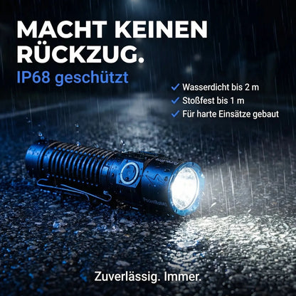PcketBolt40 EDC LED Taschenlampe – 4.000 Lumen, 365m Reichweite, USB - C - PureUltra