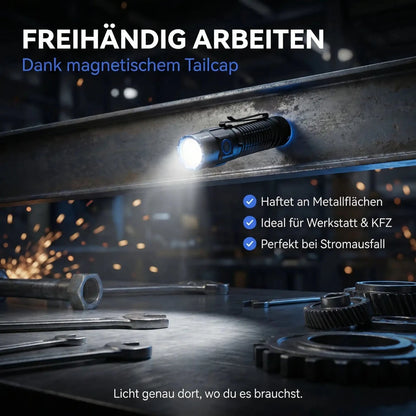 PcketBolt40 EDC LED Taschenlampe – 4.000 Lumen, 365m Reichweite, USB - C - PureUltra