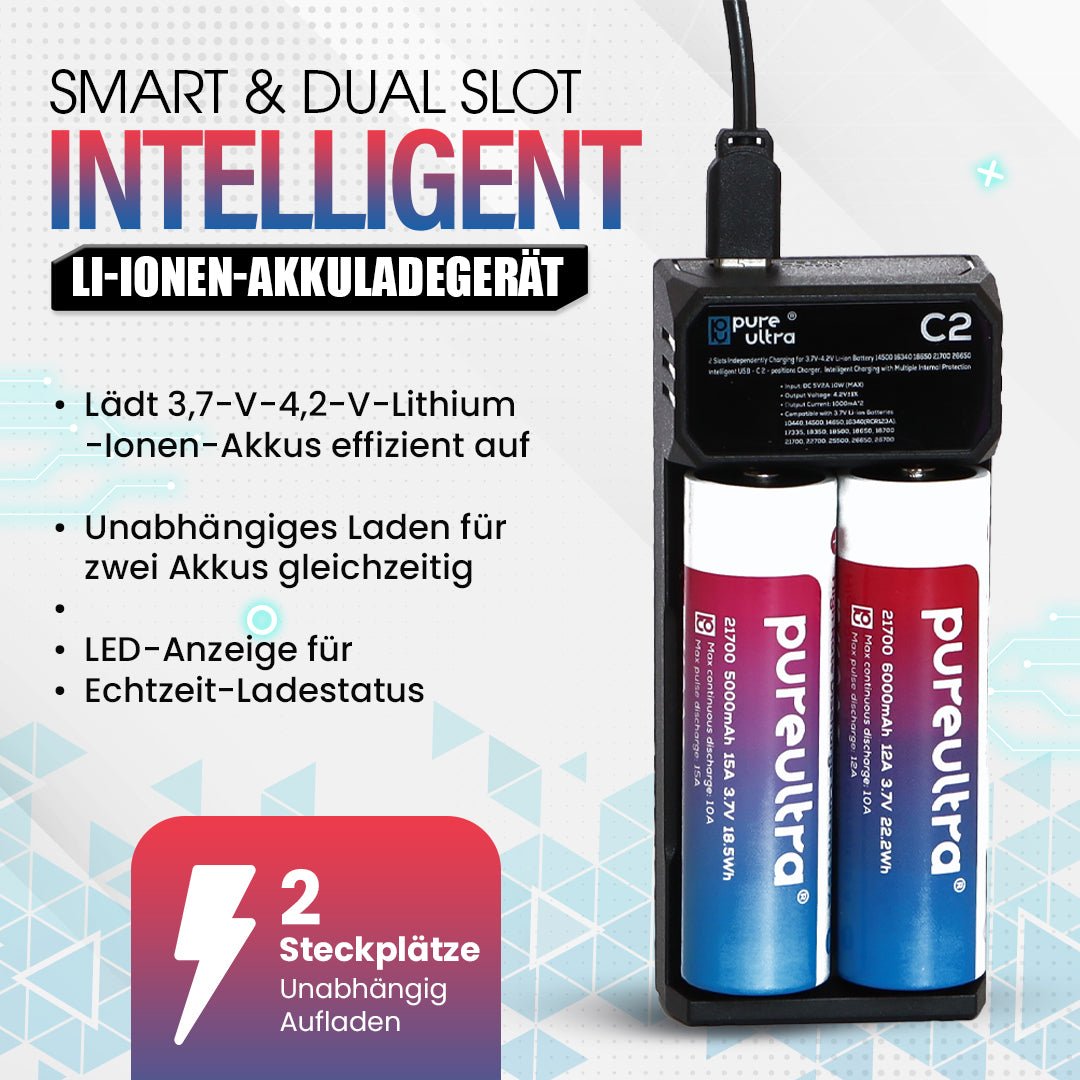 PureUltra C2 Li - Ion Akku - Ladegerät - PureUltra