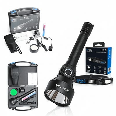 PureUltra T32 & HR9 Bundle – Präzises Fernlicht + Rotlicht - Stirnlampe - PureUltra