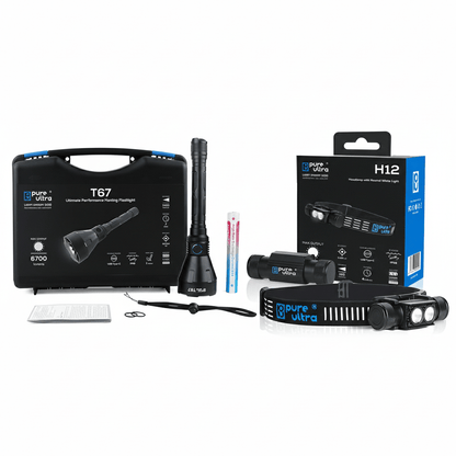 PureUltra T67 + H12 Profi - Bundle – Taschenlampe & Stirnlampe - PureUltra
