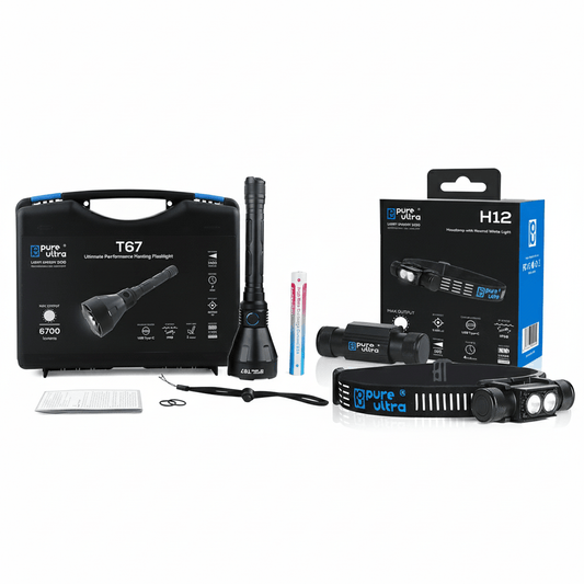 PureUltra T67 + H12 Profi - Bundle – Taschenlampe & Stirnlampe - PureUltra