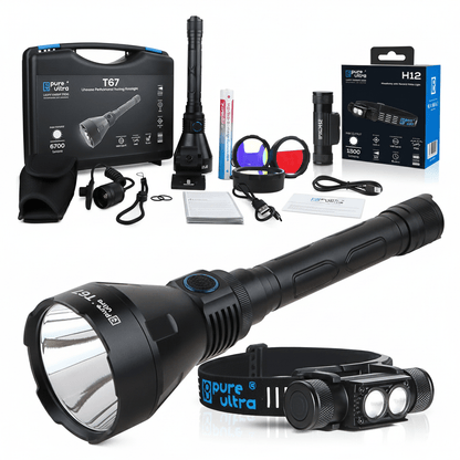 PureUltra T67 + H12 Profi - Bundle – Taschenlampe & Stirnlampe - PureUltra