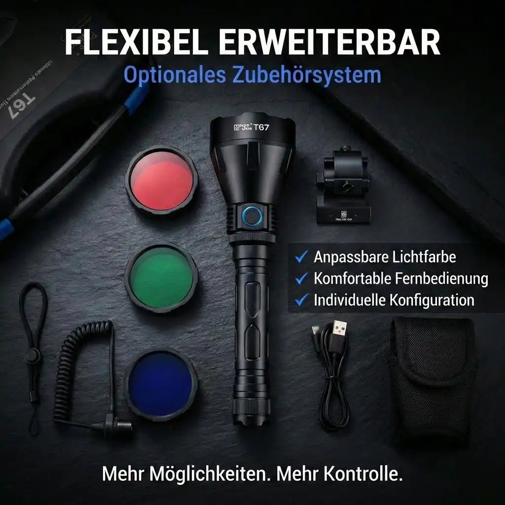 PureUltra T67 Profi - Taschenlampe | 6.700lm • 1.400m Reichweite | IP68 - PureUltra