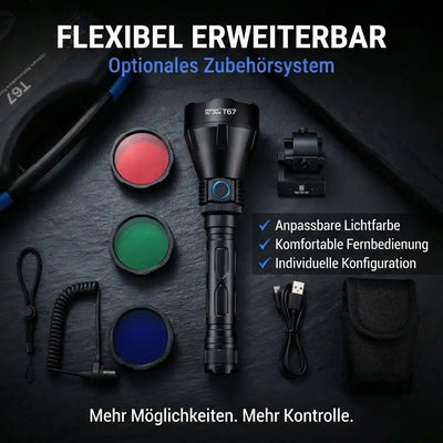 PureUltra T67 Profi - Taschenlampe | 6.700lm • 1.400m Reichweite | IP68 - PureUltra