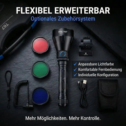 PureUltra T67 Profi - Taschenlampe | 6.700lm • 1.400m Reichweite | IP68 - PureUltra