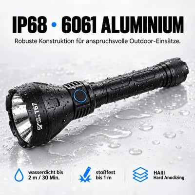 PureUltra T67 Profi-Taschenlampe | 6.700lm • 1.400m Reichweite • IP68 - PureUltra