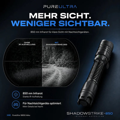 ShadowStrike IR-Aufheller 850/940nm – inkl. Akku & USB-C - PureUltra