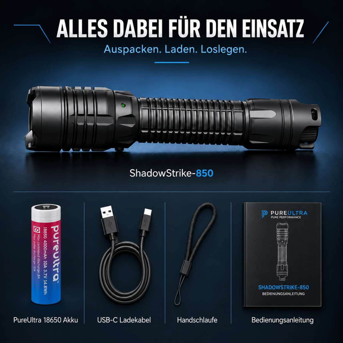 ShadowStrike IR-Aufheller 850/940nm – inkl. Akku & USB-C - PureUltra
