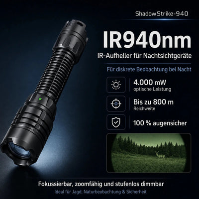 ShadowStrike IR-Aufheller 850/940nm – inkl. Akku & USB-C - PureUltra