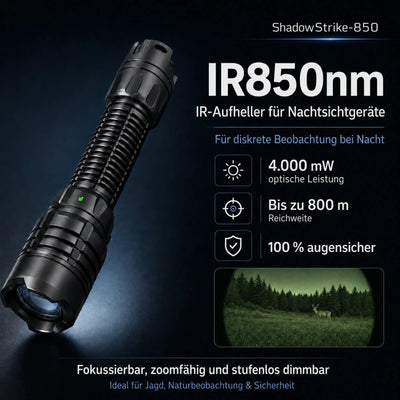 ShadowStrike IR-Aufheller 850/940nm – inkl. Akku & USB-C - PureUltra